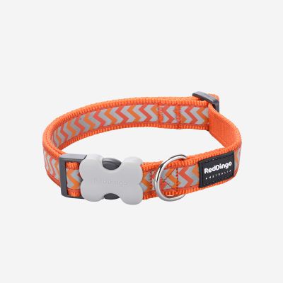 Dog Collar Reflective Ziggy Orange